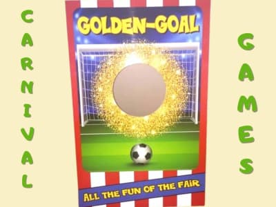 Carnival game Golden Goal, a inflatable game for hire from Have A Bounce