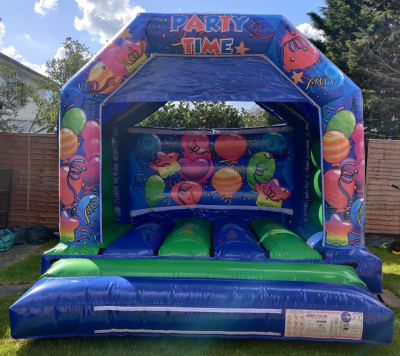 Party Time (Green/Blue) Fun, a bouncy castle for hire from Berkshire Inflatables