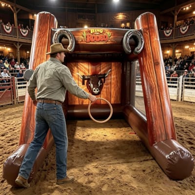 *NEW* Lasso The Bull, a inflatable game for hire from Bromley Bouncy Castles