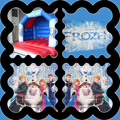 (BC-3) "Frozen" Red & Blue Themed Bouncy Castle, a bouncy castle for hire from KiDz Parties LLP