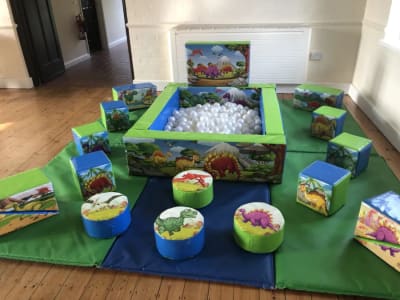Dinosaur Softplay, a soft play set for hire from Bounce Mania