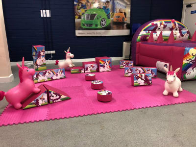 Unicorn Soft Play Set, a soft play set for hire from Playdays Parties