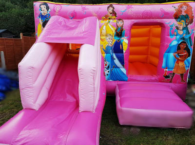 Princess Combi, a bouncy castle for hire from Betchley's Bouncy Castles