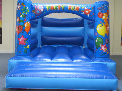 12ft x 11ft Low Height Blue Party Fun, a bouncy castle for hire from Bouncy Castle Factory