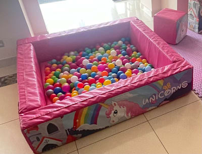Unicorn Themed Ball Pit, a soft play set for hire from Bounce N Fun