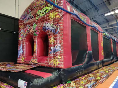 45 ft assault course, a assault course for hire from Abc Party Hire