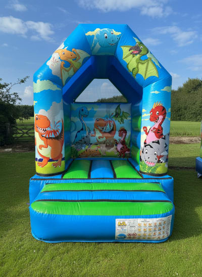 Slim line Dinosaur Bouncy Castle 8x10ft, a bouncy castle for hire from The Bounce Boutique