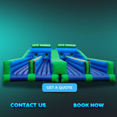 4 Lane bungee run hire, a assault course for hire from Funday Entertainment