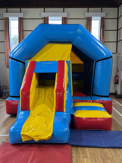 Multicoloured Combi Slide (No Theme), a bounce and slide combo for hire from Bounce N Fun