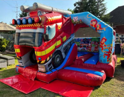 3D Fire truck, a bouncy castle for hire from Bounce Again