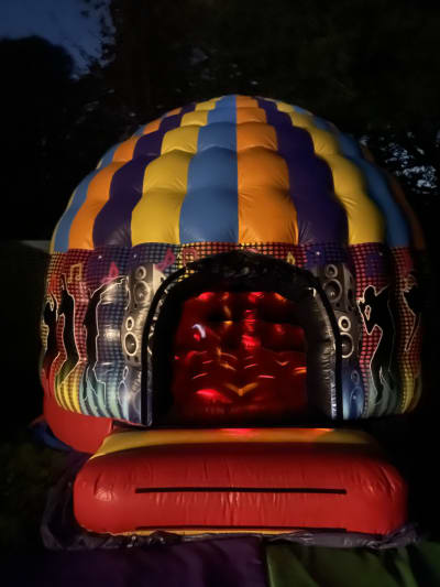 Inflatable Club House Disco Dome, a disco dome for hire from Bounce N Fun