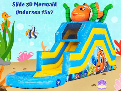 Inflatable Slide 5ft Platform (7x7ft Ball Pool optional), a inflatable slide for hire from Have A Bounce