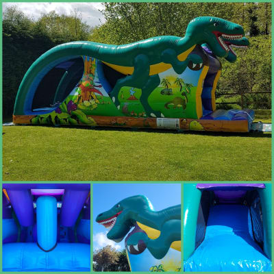 Dinosaur Fun Run, a assault course for hire from KBS Inflatable Kingdom