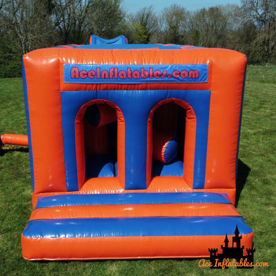 50ft Orange and Blue Assault Course, a assault course for hire from Ace Inflatables