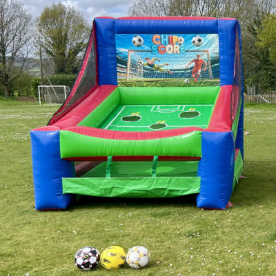 Football Chip and Score, a inflatable game for hire from KBS Inflatable Kingdom