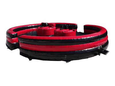 Gladiator Duel Red & Black, a inflatable game for hire from Crockerz Castles