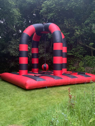 Demolition Ball, a inflatable game for hire from Animal Bouncers
