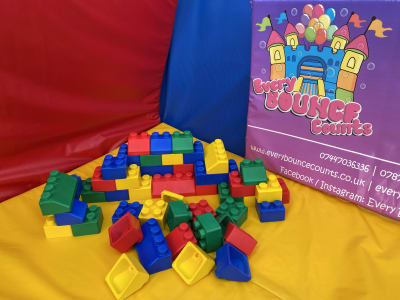 Giant Rubber Lego Bricks, a soft play set for hire from Every Bounce Counts