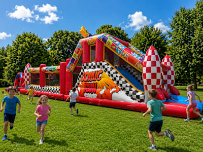 Comic Run Assault Course, a assault course for hire from Funday Entertainment
