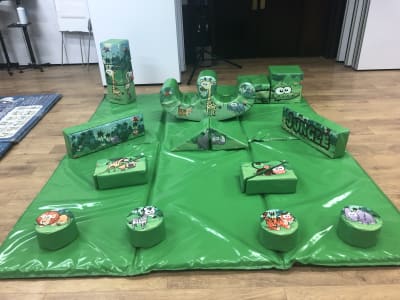 Jungle Soft Play, a soft play set for hire from Wizard Bouncy Castles