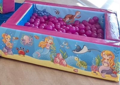 Mermaid themed ball pit, a soft play set for hire from Bounce N Fun