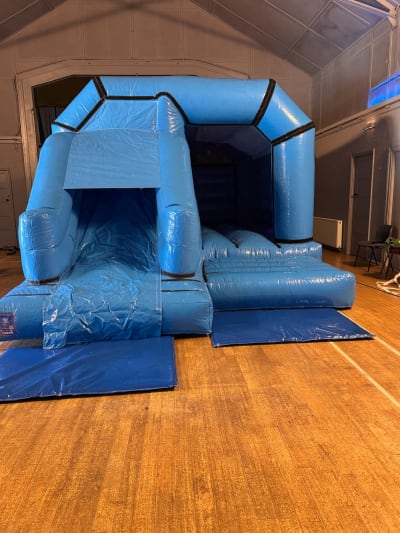Blue Bounce and Slide, a bounce and slide combo for hire from Bounce House Inflatables