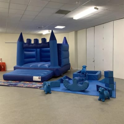 Royal blue soft play, a soft play set for hire from Croydon Bouncy Castles
