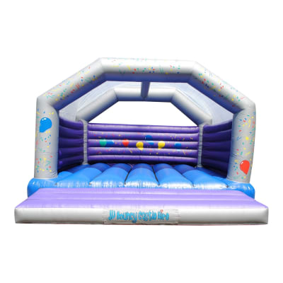 20 x 20ft Celebration Balloon Party Castle, a bouncy castle for hire from JV Bouncy Castle Hire