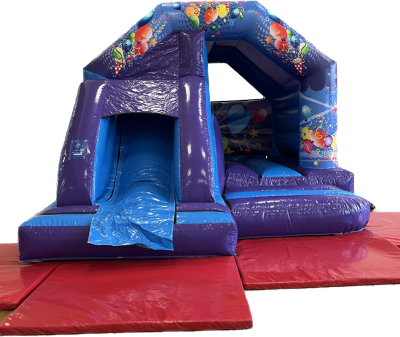 Balloons Themed Party Combi, a bouncy castle for hire from Crockerz Castles