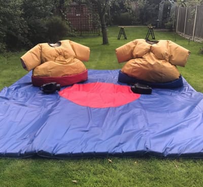 Sumo Suit, a inflatable game for hire from SK Hire Events