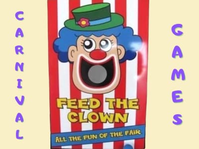 Carnival game Feed the Clown, a inflatable game for hire from Have A Bounce