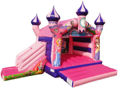 Princess Bounce and Slide, a bounce and slide combo for hire from Crockerz Castles