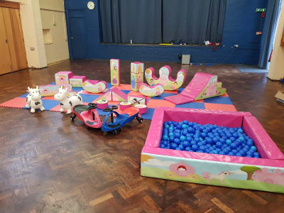 Pink Princess Silver Soft Play Package, a party package for hire from Abc Party Hire