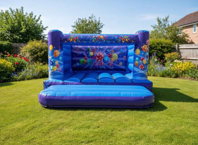 Low Wall Celebration Bouncy Castle 12x12x7ft, a bouncy castle for hire from The Bounce Boutique