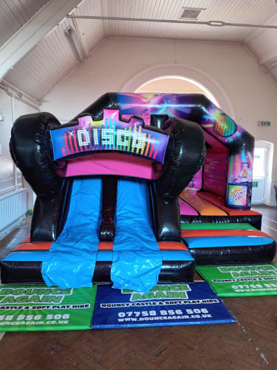 Disco Twin Lane Bounce and Slide, a bounce and slide combo for hire from Bounce Again