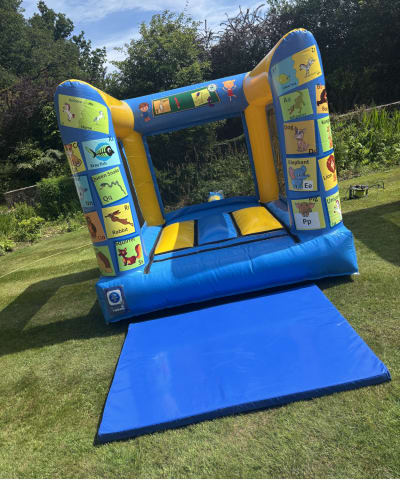 7ft x 7ft ABC Mini Bouncer, a toddler inflatable for hire from Bouncing Happy