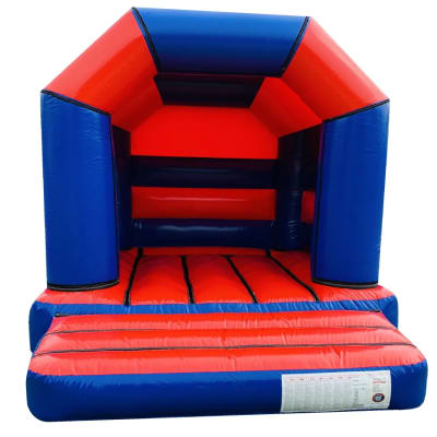 (BC-99) (8FT HIGH) "Plain" Red & Blue Themed Bouncy Castle, a bouncy castle for hire from KiDz Parties LLP