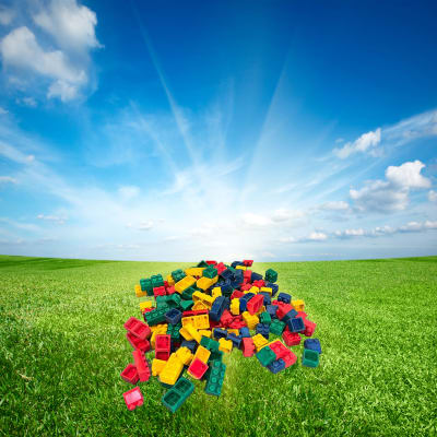 Foam Lego Blocks, a soft play set for hire from Jumping Jacks