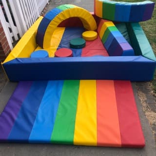 Rainbow Soft Play, a soft play set for hire from Happy Days Bouncy Castles