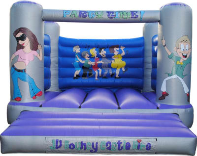15 x 16ft Disco Party Castle, a bouncy castle for hire from JV Bouncy Castle Hire