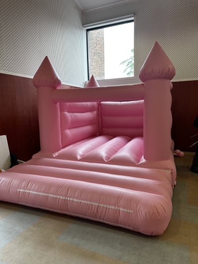 15 x 11 ft PASTEL PINK BOUNCY CASTLE, a bouncy castle for hire from SK Hire Events