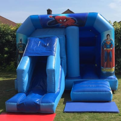 Superhero Combo, a bouncy castle for hire from Bounce About Sussex