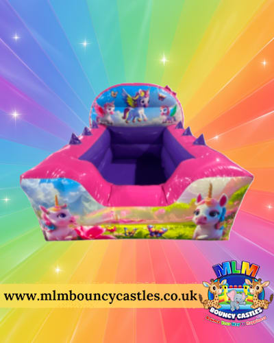 Unicorn Ball Pit, a soft play set for hire from MLM Bouncy Castles