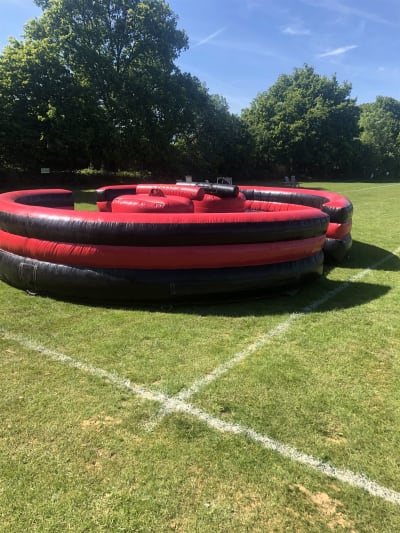 Gladiator Duel, a inflatable game for hire from Rick's Castles