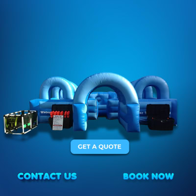 Water Wars Inflatable Maze Hire UK, a bouncy castle for hire from Water Slide Hire
