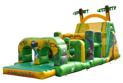 14 x 48ft Jungle Obstacle Course, a assault course for hire from JV Bouncy Castle Hire