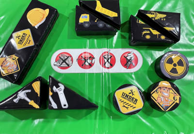Soft Play Construction Set (10 pieces), a soft play set for hire from 1st Choice Inflatables