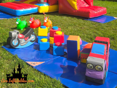 Construction Soft Play, a soft play set for hire from Ace Inflatables