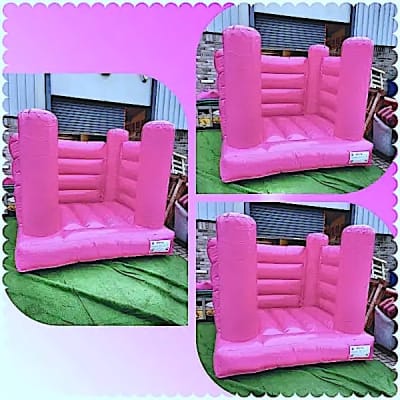 Bouncy Castle Pastel Fuchsia Micro (INSIDE/OUTSIDE), a bouncy castle for hire from BJ's Bouncy Castles & Soft Play Hire