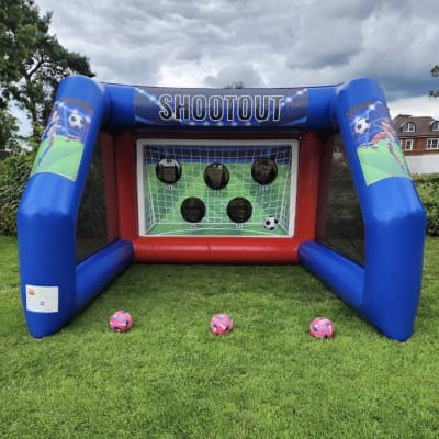 Football Penalty Shoot Out Inflatable, a inflatable game for hire from The Bounce Generation